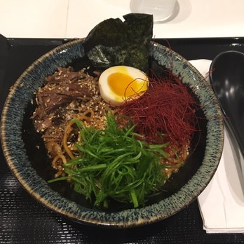 Ruckus - Black garlic mazemen, with delicious toppings and a perfect egg. - Ramen Near Me - Boston, Massachusetts