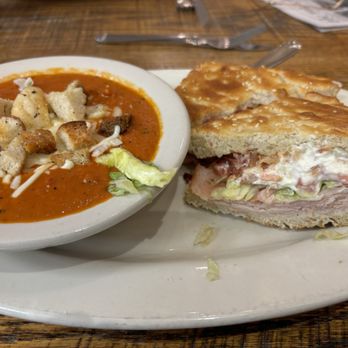 Frank's Place - Mmmm! 1/2 Turkey-Bacon grinder and bowl of their AWESOME Tomato-Basil soup - Pizza Near Me - Manchester, Michigan