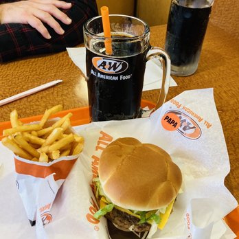 A&W Restaurant - Papa burger basket for $10 - Burgers Near Me - North Aurora, Illinois