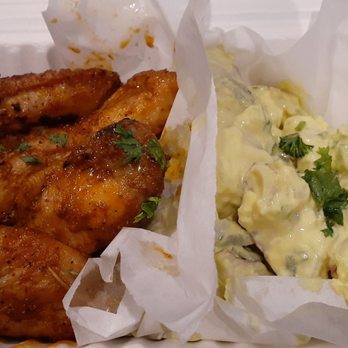 Twist Catering - Bbq Smoked chicken wings and twist potato salad - Caterers Near Me - Toronto, Ontario