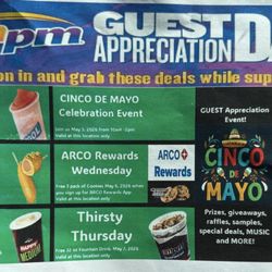 AM/PM - Flyer store is handing out to customers