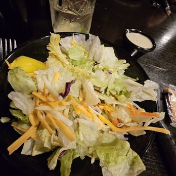 Round the Bend Steakhouse - My house salad. Table scavengers took my onions and baby tomatoes. - Steakhouses Near Me - Ashland, Nebraska Round the Bend Steakhouse - My house salad. Table scavengers took my onions and baby tomatoes. - Steakhouses Near Me - Ashland, Nebraska