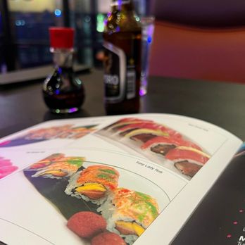 Mika Sushi 5 - A view of the menu and done so nicely! - Sushi Bars Near Me - Denver, Colorado