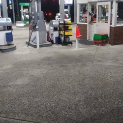 Fastrak Fuel Mart - It's the first pump outside the office. It's a standalone pump, not with the others.