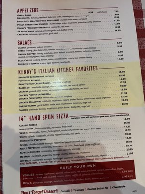 Menu photo 7 Kenny's East Coast Pizza Plano, TX