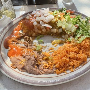 Monroe's Restaurant - Stuffed Sopapilla Platter - New Mexican Cuisine Near Me - Albuquerque, New Mexico