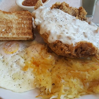 Chase's Diner - Chicken fried steak, eggs, hashbrowns, toast and salsa - Diners Near Me - Chandler, Arizona