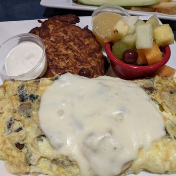 Max and Benny's Restaurant - Mushroom omelette with potato pancakes - Delis Near Me - Northbrook, Illinois