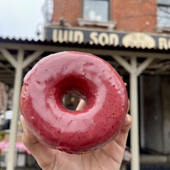 Win Son Bakery - Raspberry donut Follow @BZeaters on IG for more food recs! - Taiwanese Near Me - Brooklyn, New York Win Son Bakery - Raspberry donut Follow @BZeaters on IG for more food recs! - Taiwanese Near Me - Brooklyn, New York