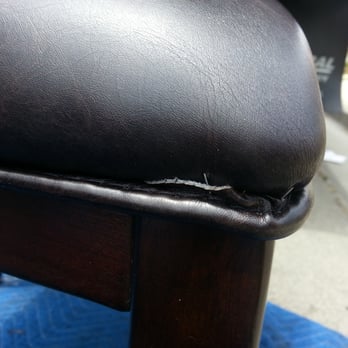 Living Spaces - Staples coming out the side of chair. Installer insisted we take delivery after we refused many times. Guess safety's not #1? - Furniture Stores Near Me - Irvine, California Living Spaces - Staples coming out the side of chair. Installer insisted we take delivery after we refused many times. Guess safety's not #1? - Furniture Stores Near Me - Irvine, California
