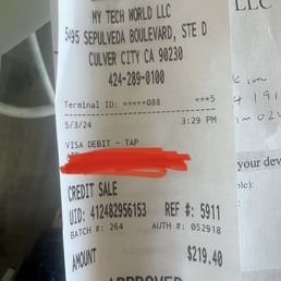 RECEIPT PROOF
