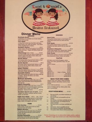 Menu photo 7 Isabel & Annabel's Mexican Restaurant Punta Gorda, FL