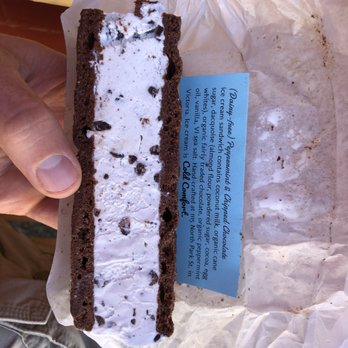 Cold Comfort Ice Cream - Ingredients in the chocolate mint chip sandwich. - Ice Cream & Frozen Yogurt Near Me - Victoria, British Columbia Cold Comfort Ice Cream - Ingredients in the chocolate mint chip sandwich. - Ice Cream & Frozen Yogurt Near Me - Victoria, British Columbia