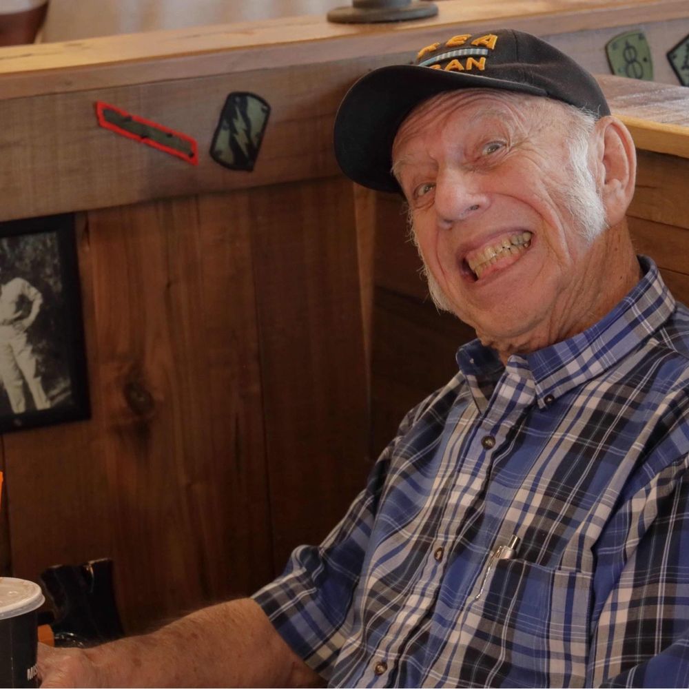 Mission BBQ - Ocala - Arnold cheesing it up with his picture circa 1954(?) - Barbeque Near Me - Ocala, Florida
