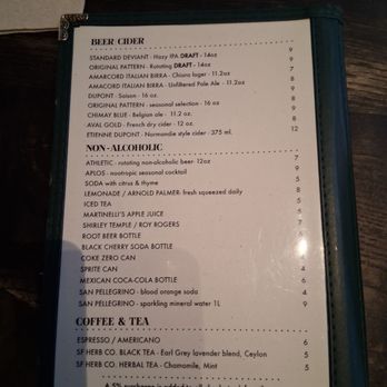 DAMNFiNE pizza - Beer and non-alcoholic drinks menu - Pizza Near Me - San Francisco, California