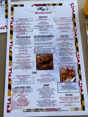 Menu photo 6 May's Seafood Restaurant Frederick, MD Menu photo 6 May's Seafood Restaurant Frederick, MD