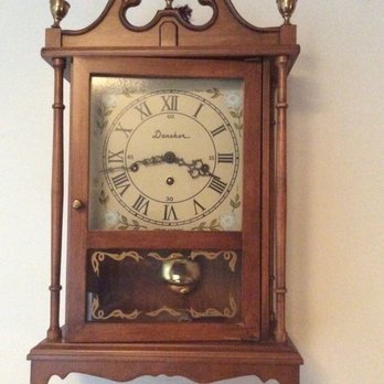 Executive Clock Gallery - This a very big mantel clock or a wall hanger, made by Daneker.  It had a broken main spring and hadn't been serviced in forever. - Antiques Near Me - Montrose, California