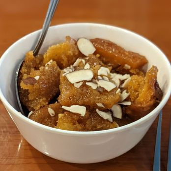 Bawarchi Biryanis Schaumburg - Special dessert (weekends only): double ka meeta. Very sweet and mildly nutty flavor - Indian Near Me - Schaumburg, Illinois