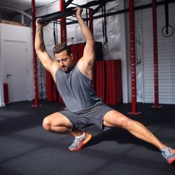 Mekanix - Chris demonstrates a mobility exercise. It can be done without weight to make it easier.