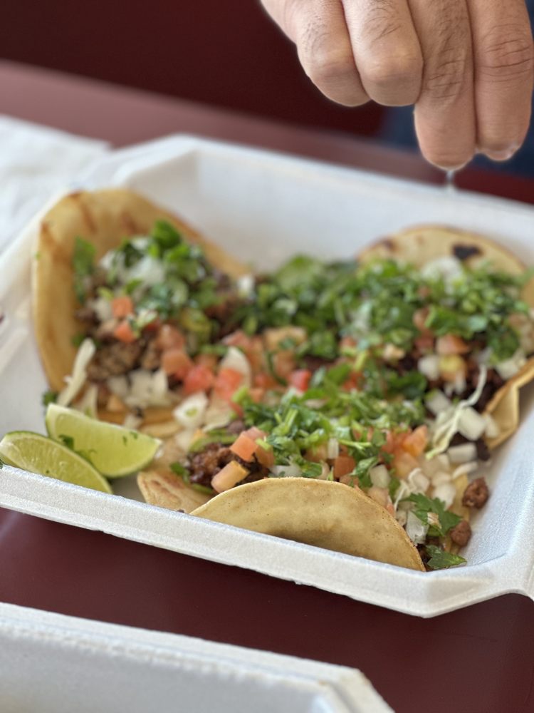 Food from Alegria Tacos