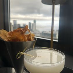 The View Lounge - Lychee martini and potato chips