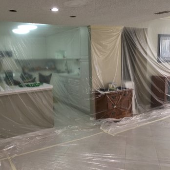 Blue Sky Popcorn Removal - Our condo was wrapped in plastic. - Drywall Installation & Repair Near Me - Margate, Florida Blue Sky Popcorn Removal - Our condo was wrapped in plastic. - Drywall Installation & Repair Near Me - Margate, Florida