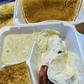 The Village Market - Grits, eggs, bacon, sausage, toast, and pancake. - Breakfast & Brunch Near Me - Emerald Isle, North Carolina