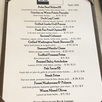 Bis on Main - Happy hour menu - New American Near Me - Bellevue, Washington Bis on Main - Happy hour menu - New American Near Me - Bellevue, Washington