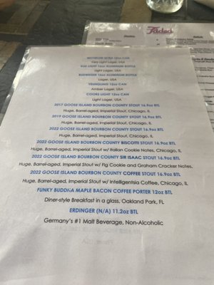 Menu photo 8 Faded Bistro & Beer Garden Sebring, FL