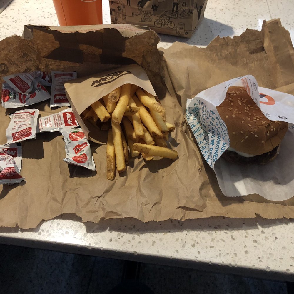 A&W - a burger and fries on a table - Burgers Near Me - Calgary, Alberta A&W - a burger and fries on a table - Burgers Near Me - Calgary, Alberta