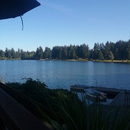 View from outside deck seating