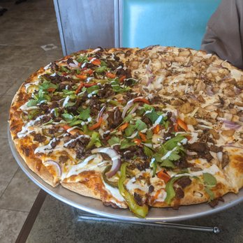 New York Pizza and Grill - Two of their pizza's. - Pizza Near Me - Dinuba, California New York Pizza and Grill - Two of their pizza's. - Pizza Near Me - Dinuba, California