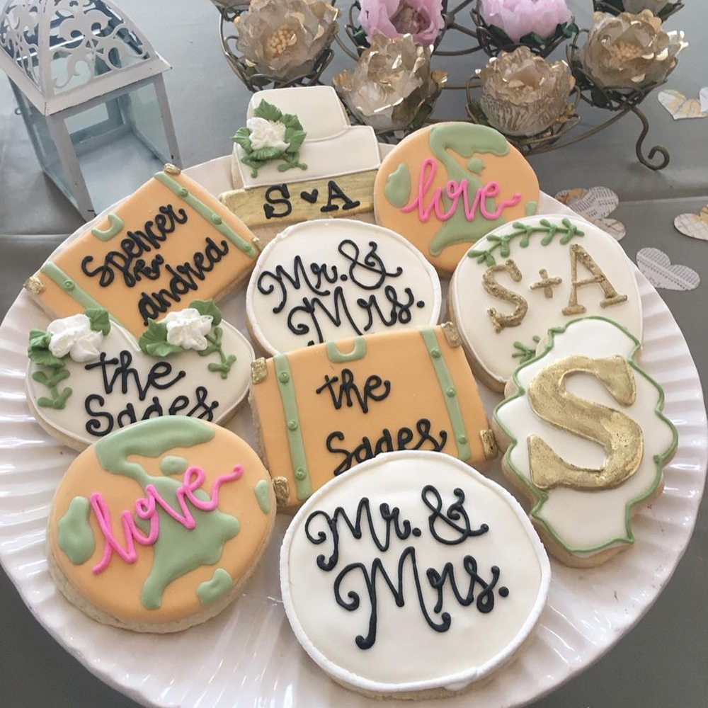 Obsessed with our order from 2 Smart Cookies. I sent them a few ideas of inspiration and they completely killed the concept! It was a huge f Obsessed with our order from 2 Smart Cookies. I sent them a few ideas of inspiration and they completely killed the concept! It was a huge f