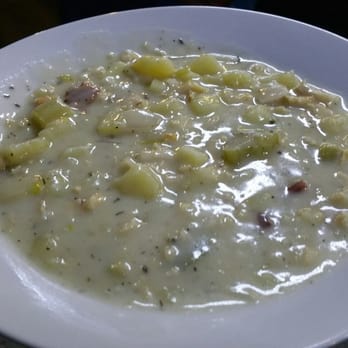 Sam's Chowdermobile - New england clam chowder: little neck clams, yukon gold potatoes, smoked bacon, cream - Food Trucks Near Me Sam's Chowdermobile - New england clam chowder: little neck clams, yukon gold potatoes, smoked bacon, cream - Food Trucks Near Me