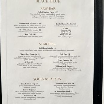 Black+Blue Vancouver - Starters menu - Steakhouses Near Me - Vancouver, British Columbia