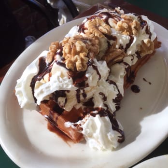 Egg Plantation - Sarah's waffle sundae!!! Also yummy!! - Breakfast & Brunch Near Me - Newhall, California
