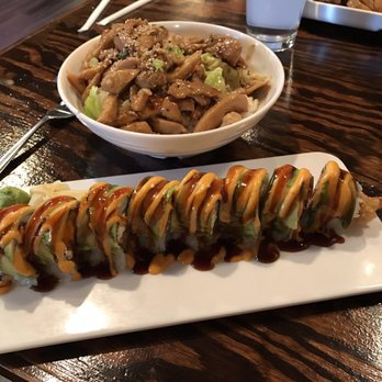 Kobe Hibachi Sushi - Evergreen roll and chicken bowl - Sushi Bars Near Me - Hermiston, Oregon