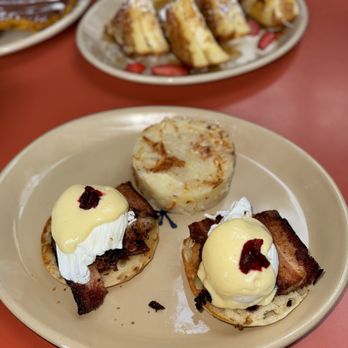 Snooze, an A.M. Eatery - Habanero Pork Belly Benny - Breakfast & Brunch Near Me - San Diego, California Snooze, an A.M. Eatery - Habanero Pork Belly Benny - Breakfast & Brunch Near Me - San Diego, California