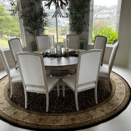 Our dining room rug. So happy with AMIR's help on this. It turned out perfect. Our dining room rug. So happy with AMIR's help on this. It turned out perfect.