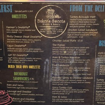 Baker's Sweets Bistro & Bakery - Menu - Bakeries Near Me - Sumter, South Carolina
