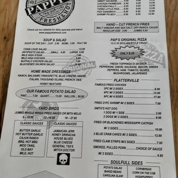 Pappy's - the menu for the restaurant - Sandwiches Near Me - Uniontown, Pennsylvania