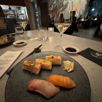 Minami Toronto - Sushi selection - Oshi (top) nigiri (bottom) - Japanese Near Me - Toronto, Ontario