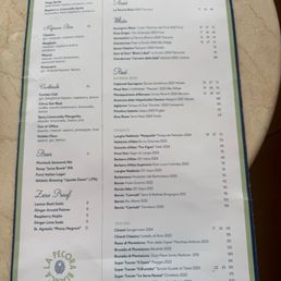 Menu back