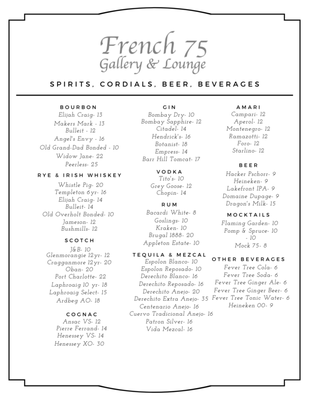 Menu photo 2 French 75 Gallery and Lounge Aurora, IL