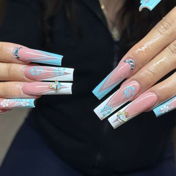 Chan & Bay Nail Spa - Blue habiscus set - Massage Near Me - Union City, Georgia