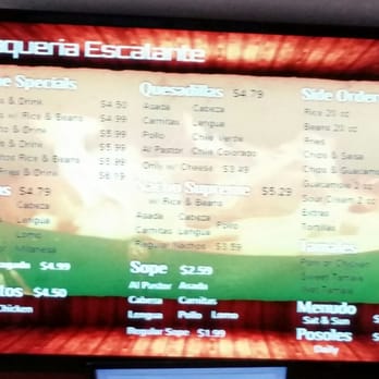 Taqueria Escalante - Menu board 2 - Mexican Near Me - Anaheim, California Taqueria Escalante - Menu board 2 - Mexican Near Me - Anaheim, California