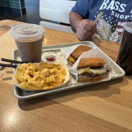 Two shake shack burgers, and order of Cheese Fries Two shake shack burgers, and order of Cheese Fries