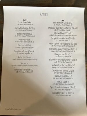 Menu photo 6 Amici Maryville, TN