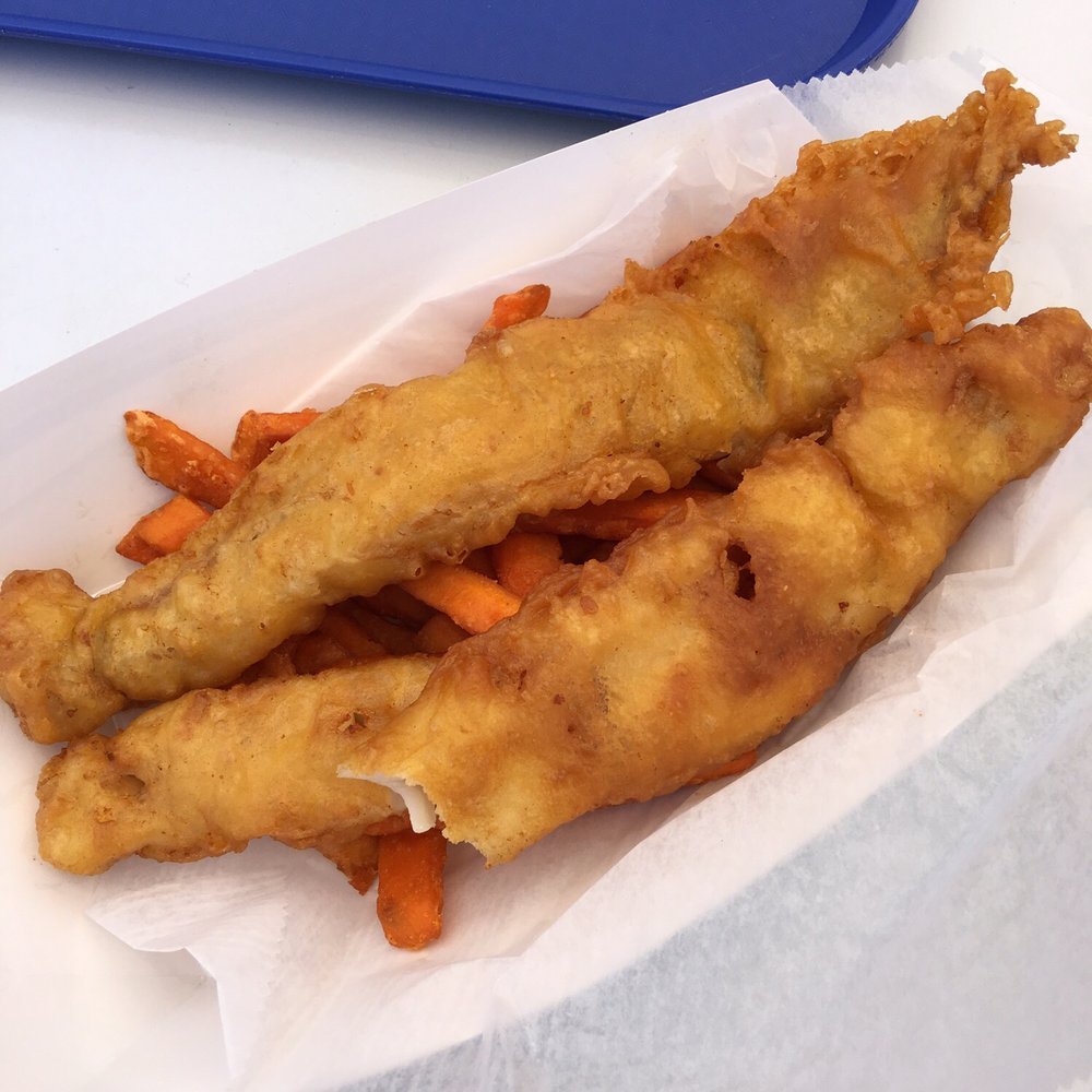 Harbor Fish & Chips - Massive fish strips and really good crispy sweet potato fries - Fish & Chips Near Me - Oceanside, California Harbor Fish & Chips - Massive fish strips and really good crispy sweet potato fries - Fish & Chips Near Me - Oceanside, California