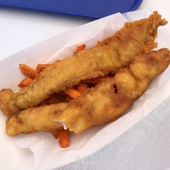Harbor Fish & Chips - Massive fish strips and really good crispy sweet potato fries - Fish & Chips Near Me - Oceanside, California